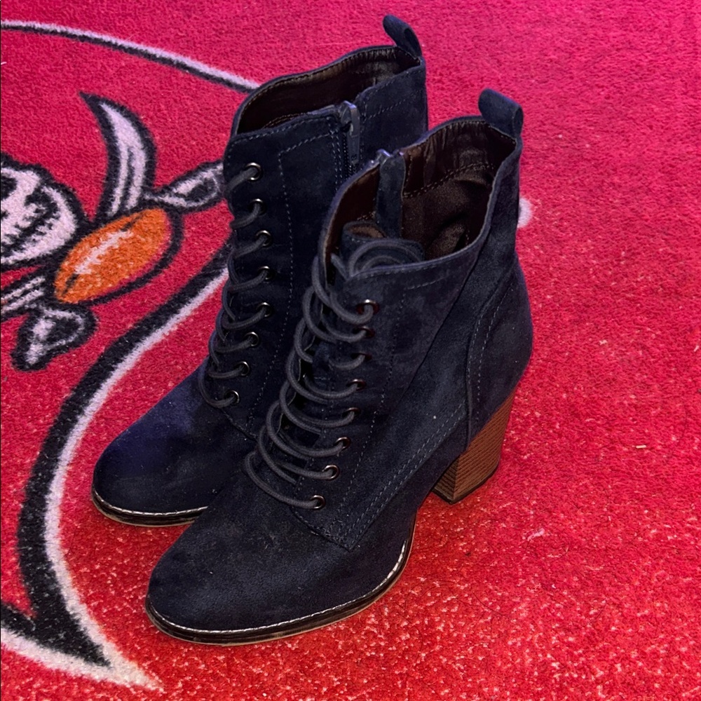 Candie's Women's Dark Blue Lace Up Boots